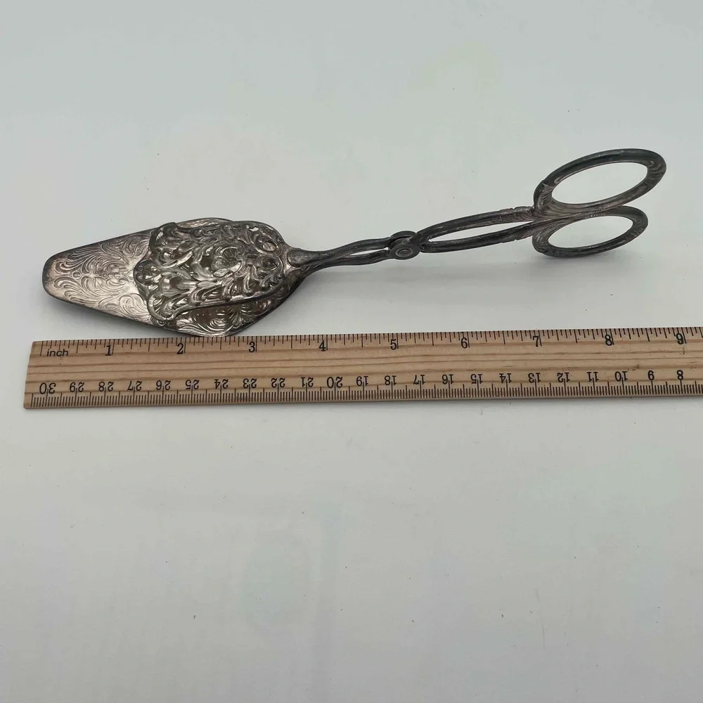 E.L. Silver Solingen Signed Made in Germany Pastry Sandwich scissor Tongs Server